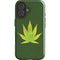 Marijuana Leaf Light Green iPhone 16 Plus Impact Case